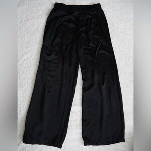 Me by Jenny Black Wide-Leg Shiny Pants